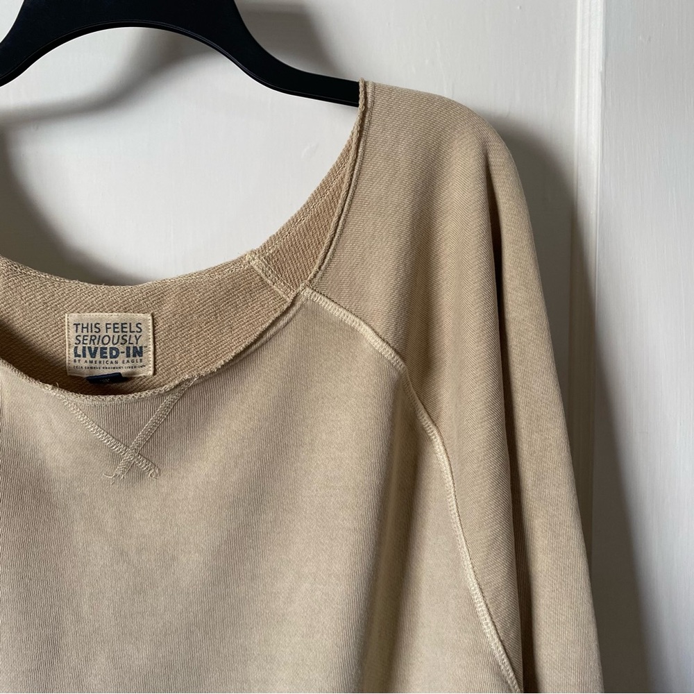 American Eagle This Feels Seriously Lived-In Tan Sweater - Picture 5 of 14